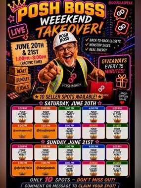 Poshmark Posh Boss Weekend Takeover